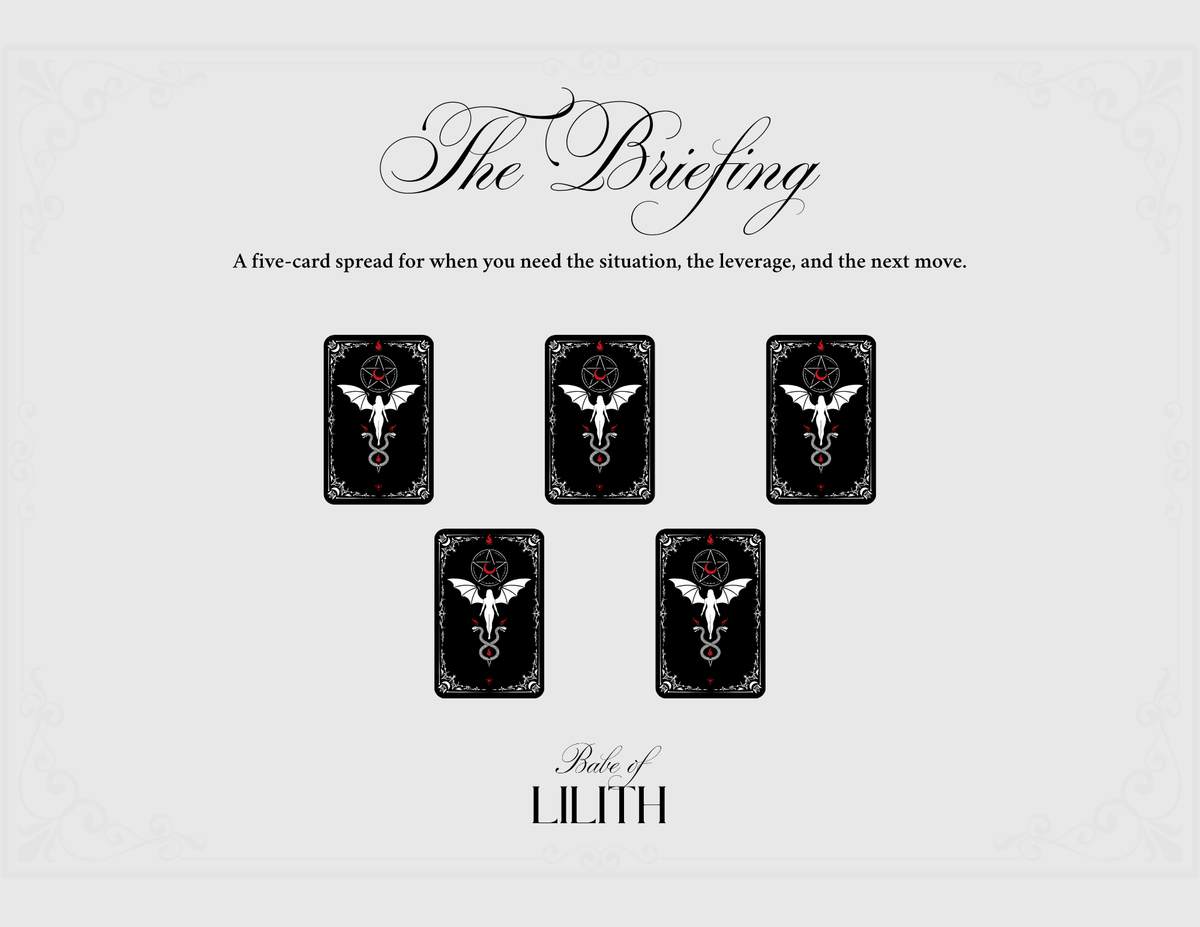 The Briefing: A 5 Card Spread & Worksheet - Babe of Lilith